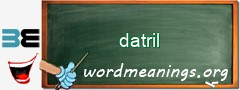 WordMeaning blackboard for datril